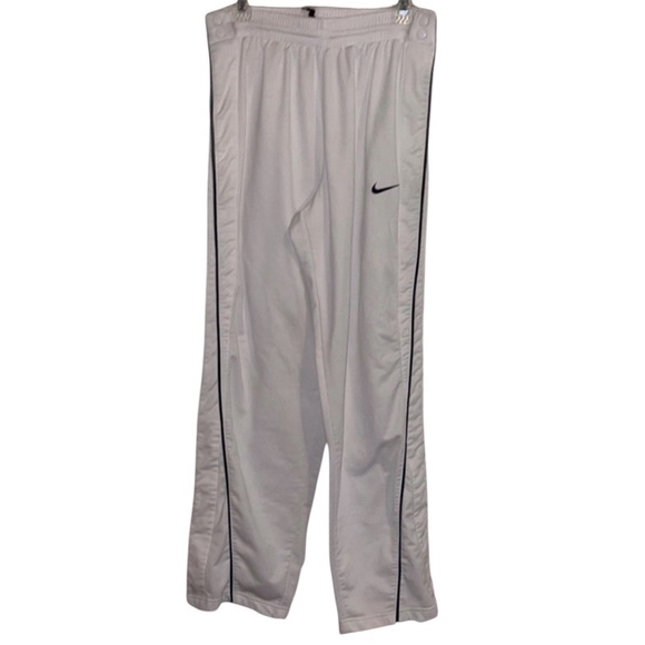 🌹Nike White Snap Track Pants with Black Trim - Picture 1 of 9